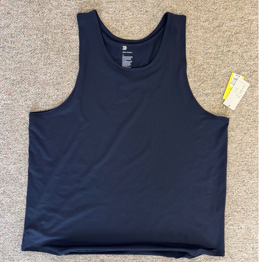 All in Motion Womens XL Navy Blue Active Tank Top Moisture Wicking Quick Dry NWT